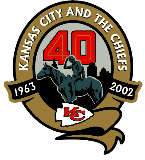 Kansas City Chiefs 2002 Anniversary Logo iron on paper